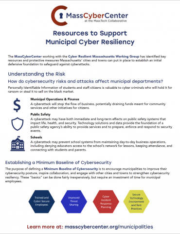 Thumbnail of Municipal Cybersecurity One Pager PDF