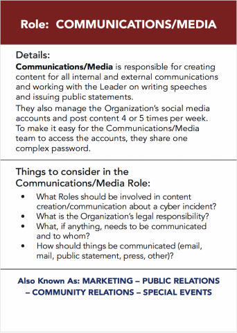Communications/Media Role